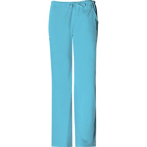 Cherokee Scrub Pants Luxe Low Rise Straight Leg Drawstring Pant Blue ...