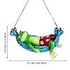 TIED RIBBONS Resin Hanging Frog On Hammock Garden Decoration Items For ...