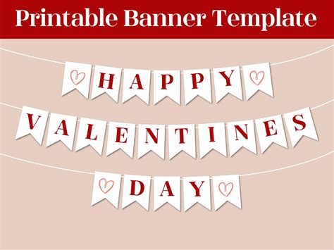 Valentines Banner Printable - King Printables