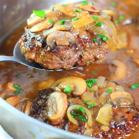 Easy Salisbury Steak With Mushroom Gravy • Now Cook This!