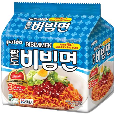 PALDO FUN & YUM Korean Ramen Family Pack (Bibim Men), 650 Grams, Pack ...