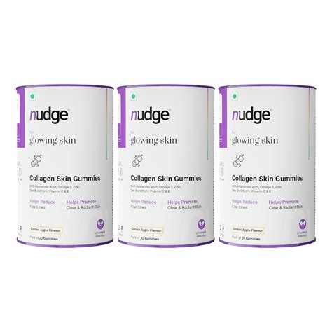 Nudge Collagen Skin Health Gummies For Glowing Skin|90 Gummies|With ...