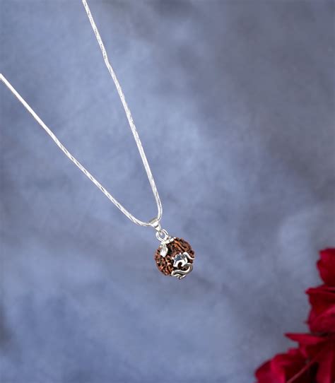 OM Mantra Rudraksha Silver Pendant – Totapari