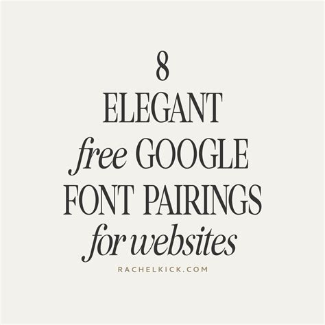 Elegant google fonts for branding | Luxury google font pairings ...