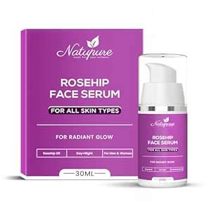 Natupure Rosehip Face Serum For Radiant Glow, Anti Aging, Hydrates ...
