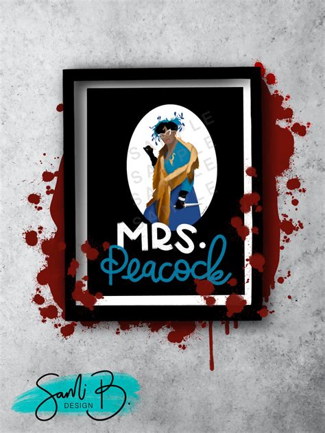 Mrs. Peacock - CLUE Character Cards - Digital Artwork Download Files - Etsy