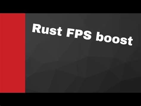Image result for Rust FPS Boost Commands