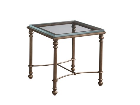Barclay Butera Laguna 934-953C Bluff Metal And Glass End Table ...
