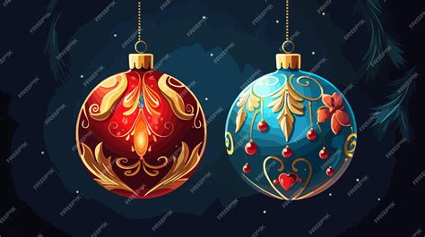 Funny Christmas Bauble Cartoon Vector Illustration | Premium AI ...