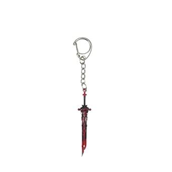 Genshin Impact Weapon Metal Keychain, Aqua Blue Colour (Wolf's ...