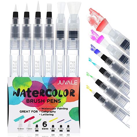 Watercolor Brush Pens, Multipurpose Art Set for Painters (Set of 6 Pens ...