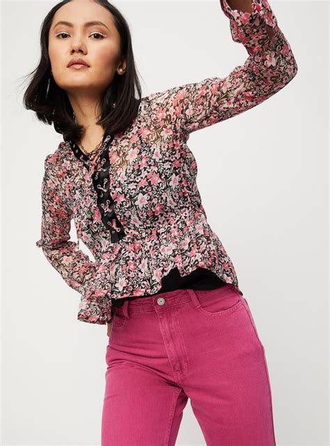 Buy Women Printed Velvet Neck Patch Top Online at just Rs. 799.0 ...