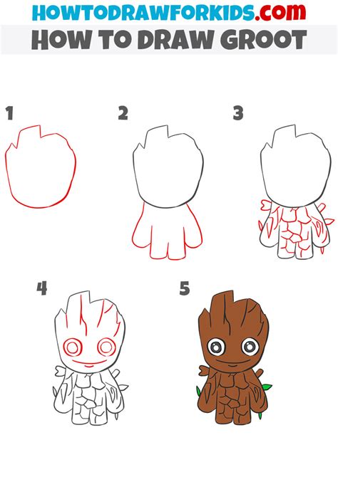 Image result for How to Draw Groot Step by Step