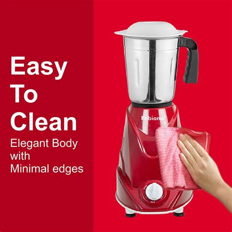 Buy Fabiano Red Pearl 500W 3 Jars Mixer Grinder, Over Load Protection ...