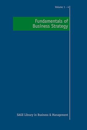 Buy Fundamentals of Business Strategy - Set of 6 Vols (SAGE Library in ...
