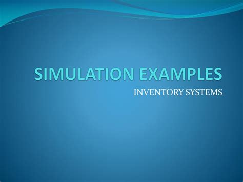 Simulation Examples 的图像结果