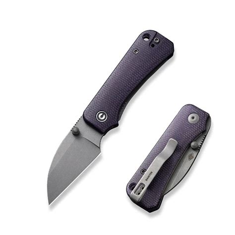 CIVIVI Baby Banter Wharncliffe Nitro-V Canvas Micarta Purple, 77,95