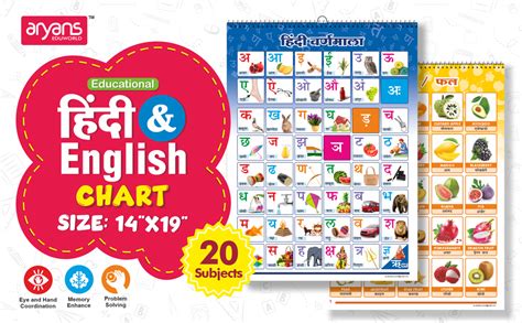 Buy Hindi English Educational Charts, Laminated Calendar Wall Chart for ...