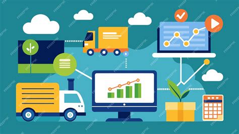 Premium Vector | Supply chain optimization software that utilizes ai to track and predict demand ...