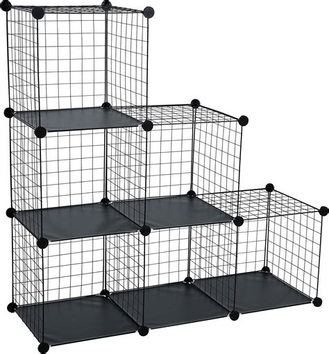 Amazon Basics 6 Stück Würfelregal aus Metall - Maximale Tragfähigkeit ...