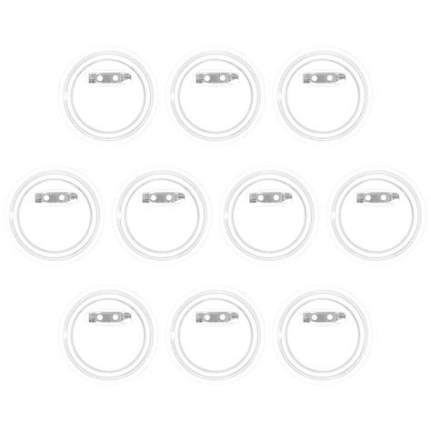 EXHUMKY Acrylic and Metal Button Badge Shells Transparent DIY Making ...