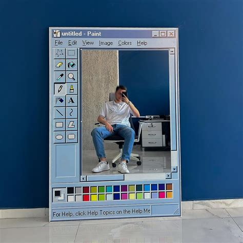 Ms Paint Mirror, Retro Windows Paint Inspired Mirror, Nostalgic ...