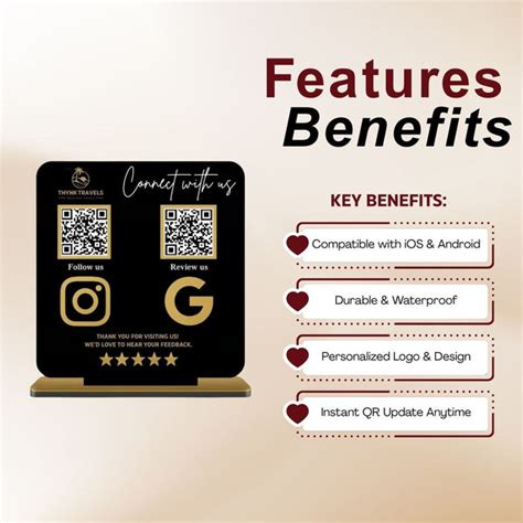 QR Code Stand – Double QR Display Standee for Business – IG Store