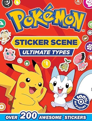 POKEMON ULTIMATE TYPES STICKER SCENE: Full-Colour Illustrated Sticker ...