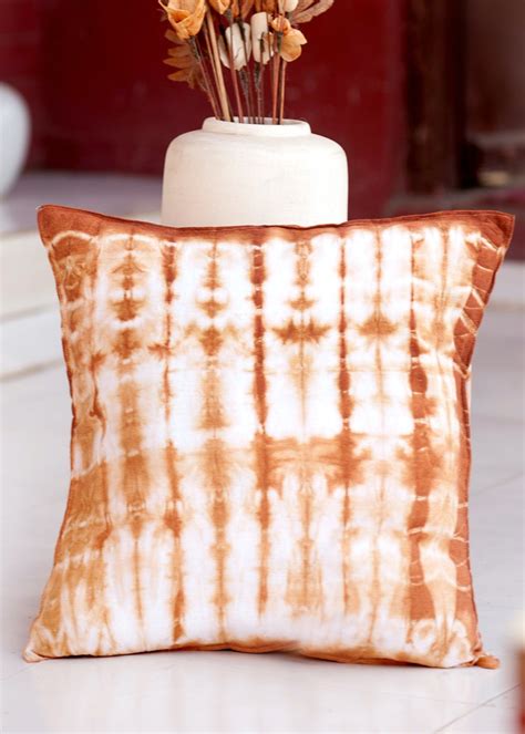Get Tie And Dye Brown Colored Cushion Cover (Pack Of 2) - (20" x 20 ...