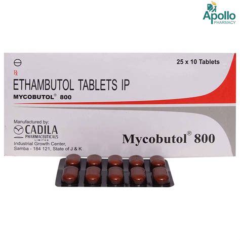 MYCOBUTOL 800MG TABLET Price, Uses, Side Effects, Composition - Apollo ...