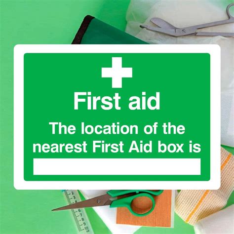 Image result for First Aid Location. Sign