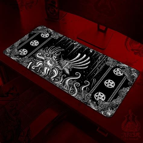 Horror Gaming Mouse Pad, Goth Hell Desk Mat, Gothic Table Protector ...