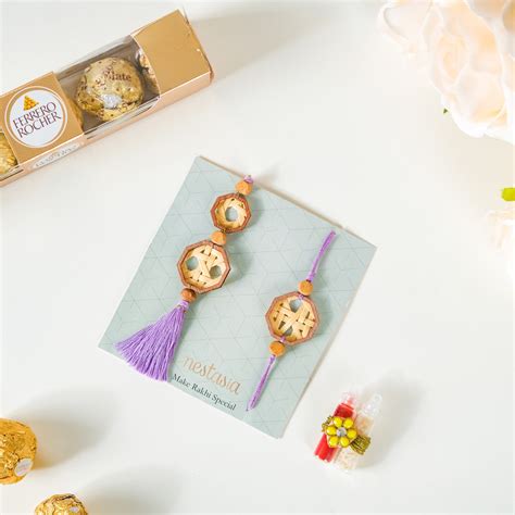 Handmade Eco Friendly Rakhi Gift Set Of 3 Online - Premium Gift Hamper ...