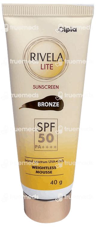 Rivela Lite Bronze Spf 50 Sunscreen Cream 40 Gm - Uses, Side Effects ...