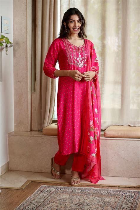 Rani Pink Gota Ethnic Suit – Rui Boutique Mumbai