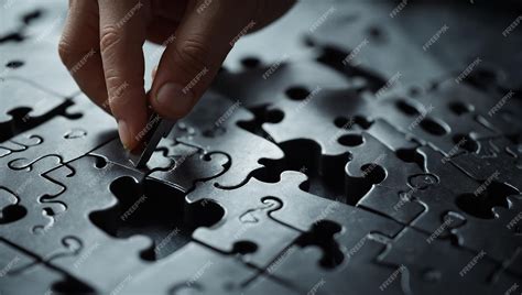 Premium Photo | Last Puzzle Piece Fitting into Place Concept