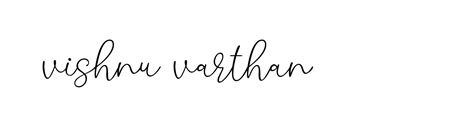95+ Vishnu-varthan- Name Signature Style Ideas | Special ESignature