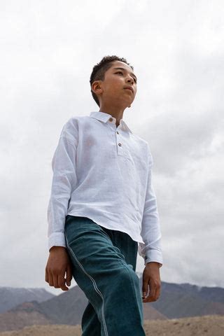 Drop Shoulder Shirt | Linen Shirt For Boys - Chi Linen