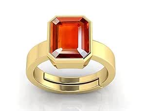 Buy Ayush GEMS17.00 Ratti Natural Gomed Stone Astrological Gold Ring ...