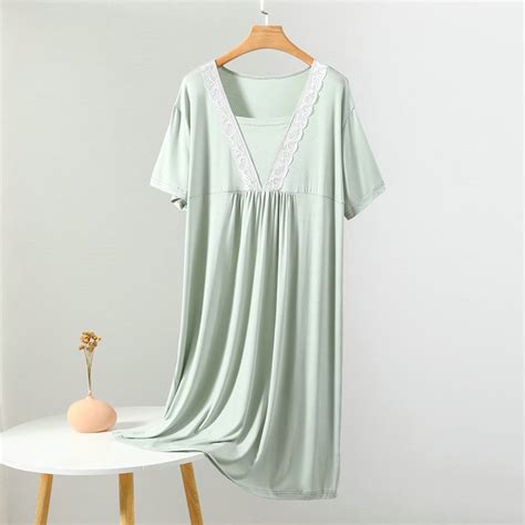 Elvqul Clearance Nightgowns for Women Plus Size Womens Long Cotton ...