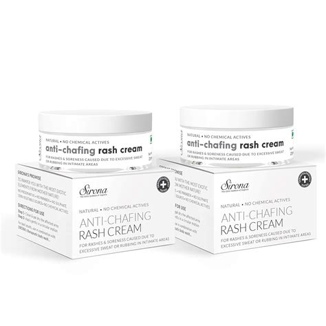 Sirona Natural Rash Cream - 25 gm (Pack of 2) | For Chafing Due to ...
