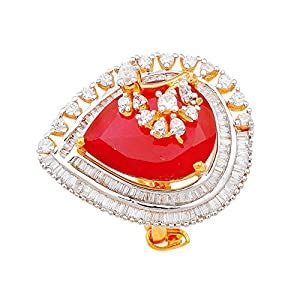 Omaya Gold Brass Cocktail Ring For Women -Free Size : Amazon.in: Fashion