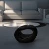 Image result for Glass Top Oval Shape Coffee Table