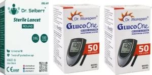 Dr. Seibert Sterile Round Lancet With Morepen BG03 100 Glucometer ...