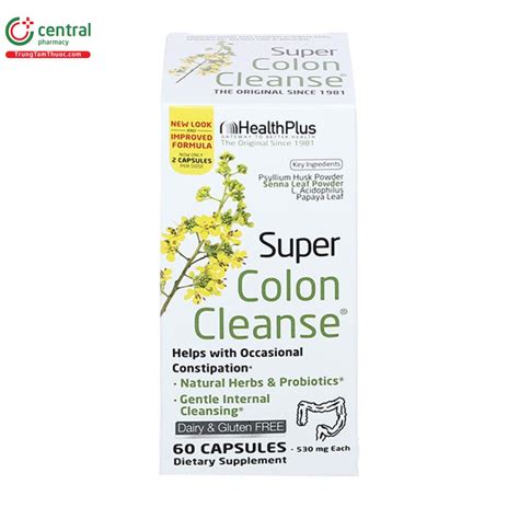 Thuốc HealthPlus Super Colon Cleanse giúp làm sạch đường ruột, táo bón