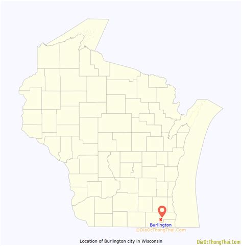Map of Burlington city, Wisconsin - Thong Thai Real