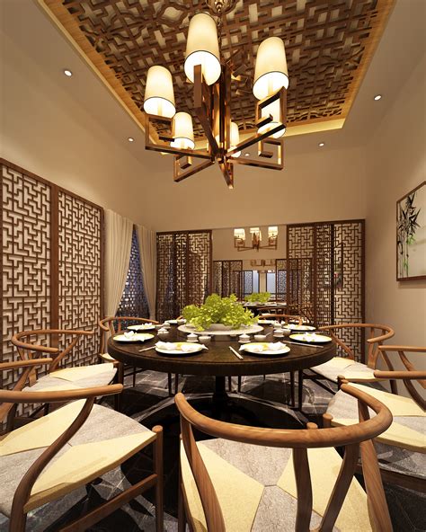 中式风格餐厅饭店的设计 陈超|空间|家装设计|陈超设计 - 原创作品 - 站酷 (ZCOOL)