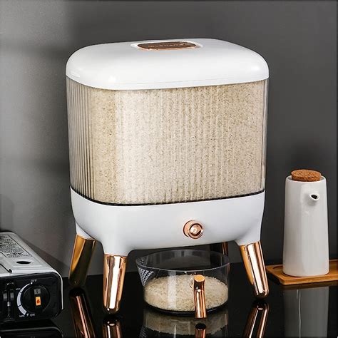 Buy EKYLIP 10 kg Rice Bucket Dispenser Rice Storage Container,Large Food Storage Box,Measurable ...