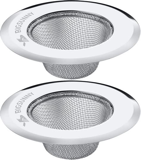 MSY BIGSUNNY Mesh Sink Strainer Set of 2, Stainless Steel Kitchen Drain ...