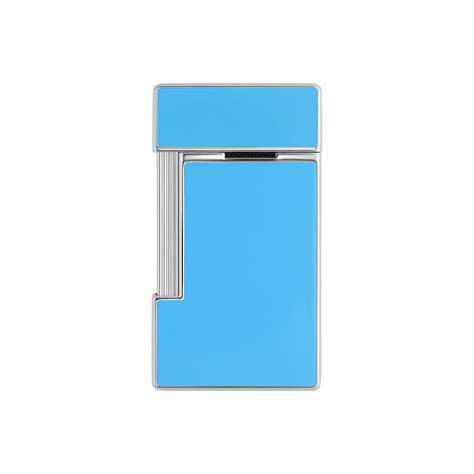 Slimmy Lighter Sky Blue Lacquer and Chrome – Luxury Lighters | S.T ...